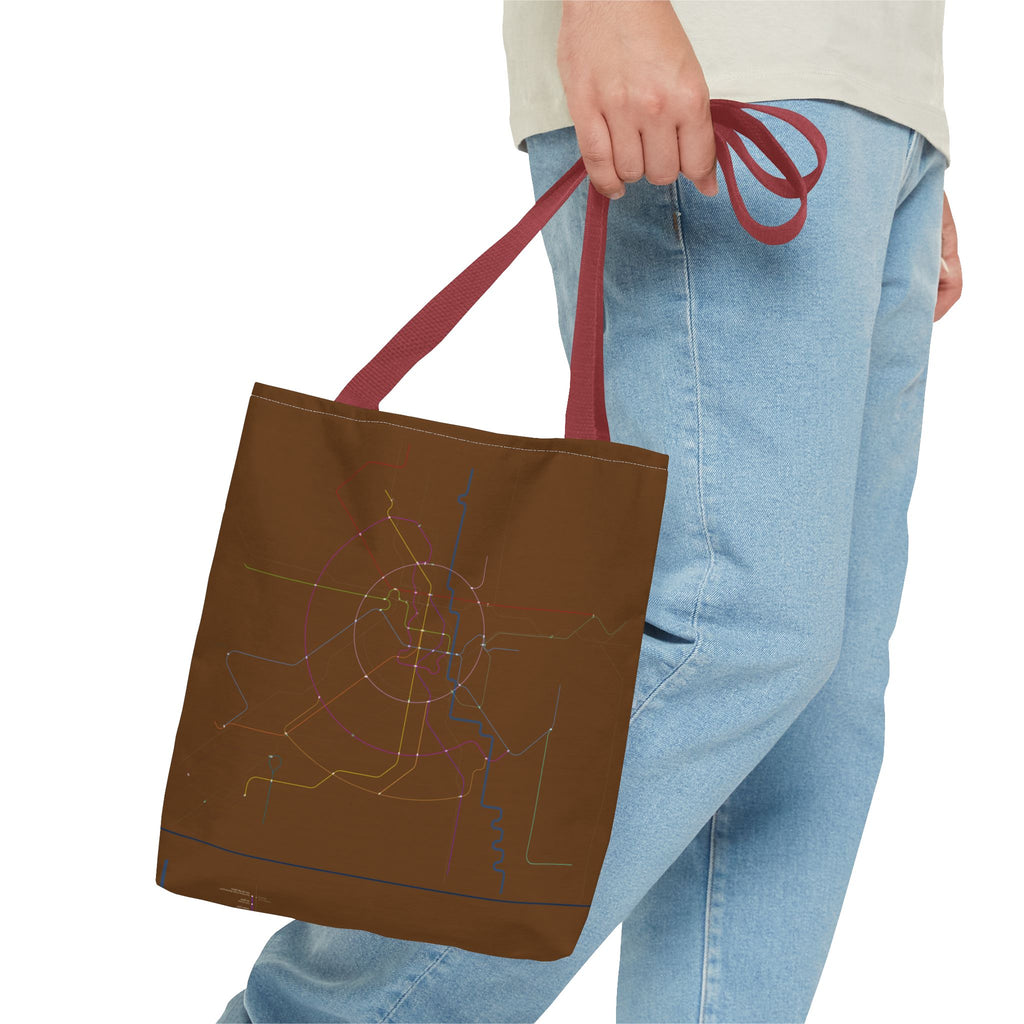 Delhi Metro Subway Map Tote Bag