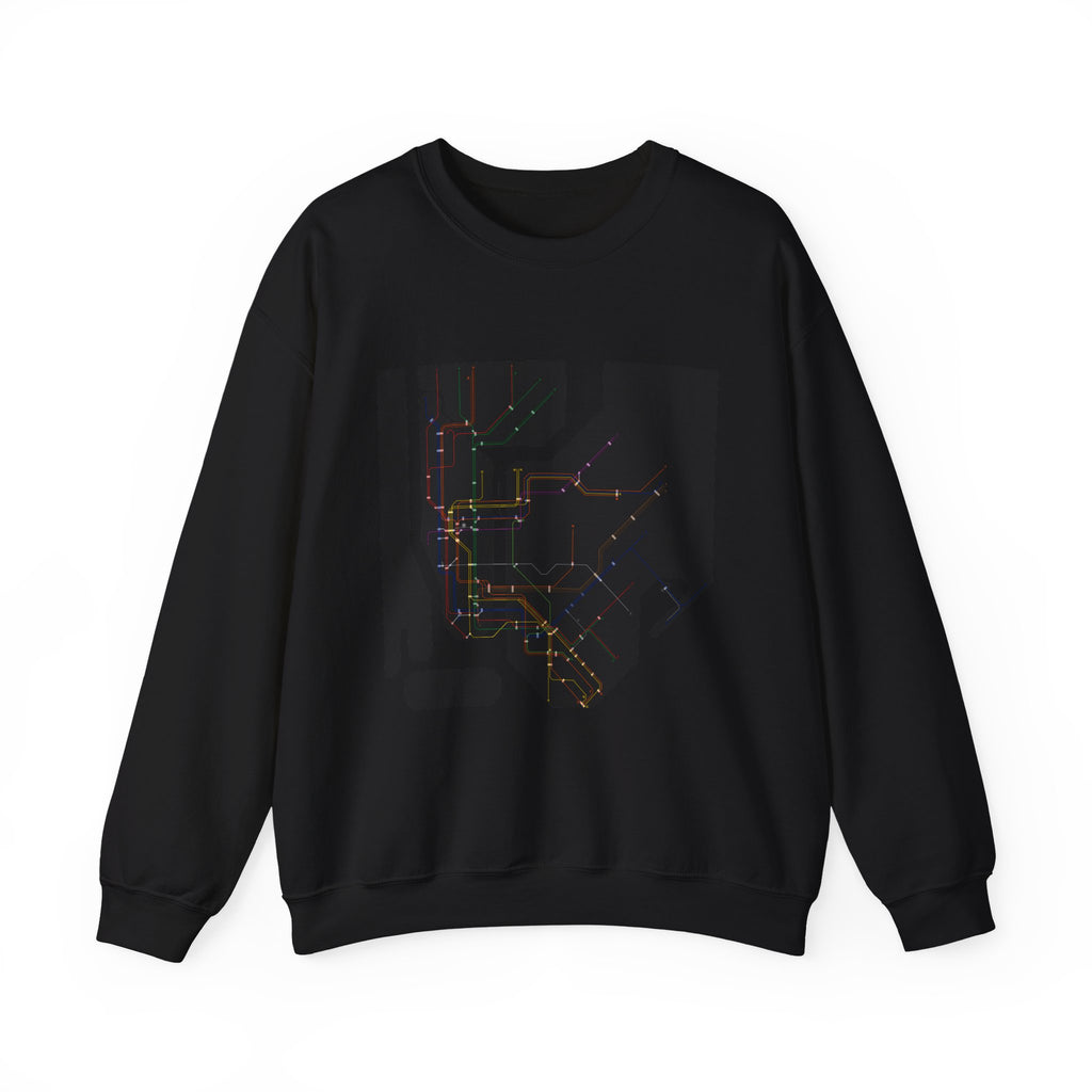 NYC MTA Subway Map Crewneck Sweatshirt — “I Love MTA” Transit Graphic