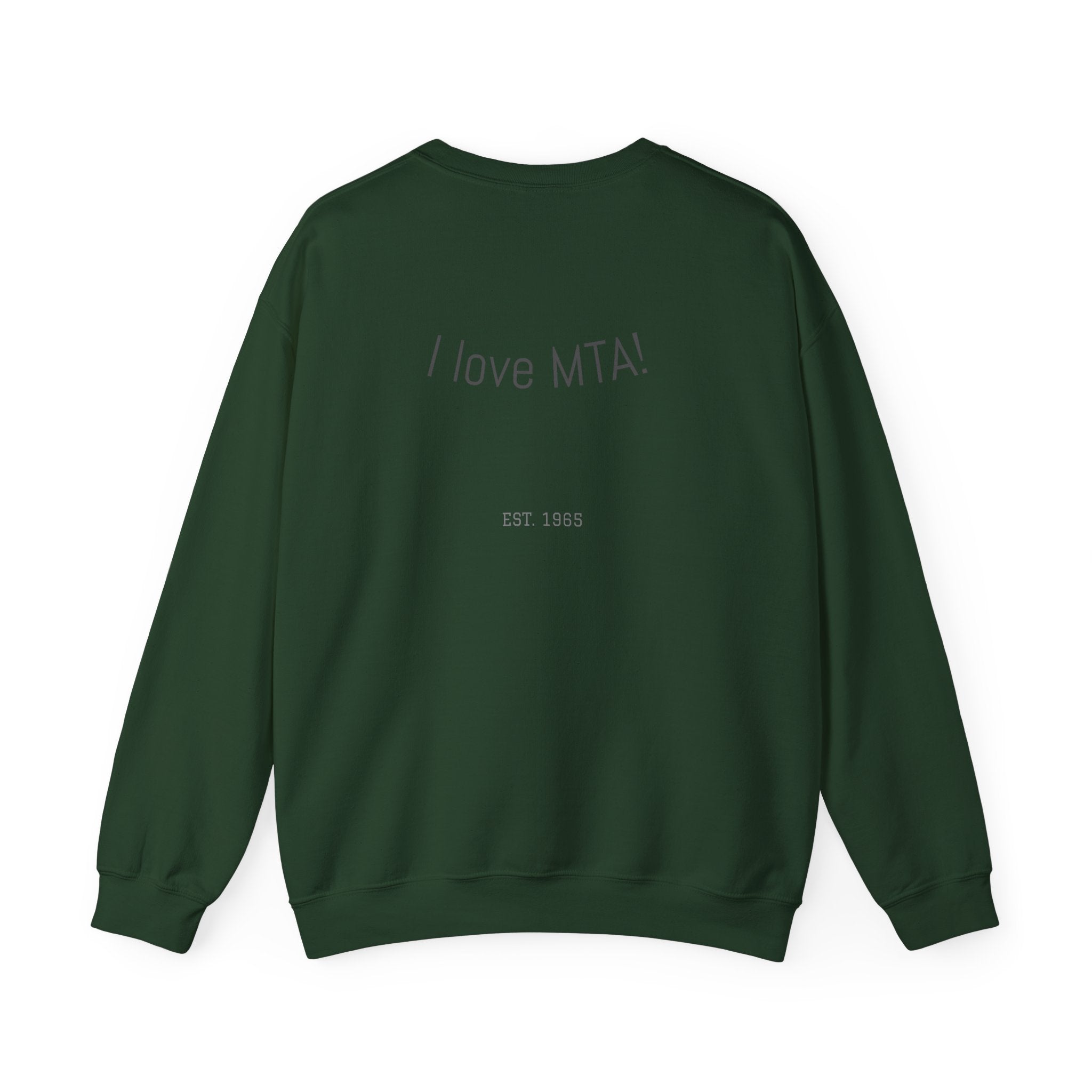 NYC MTA Subway Map Crewneck Sweatshirt — “I Love MTA” Transit Graphic