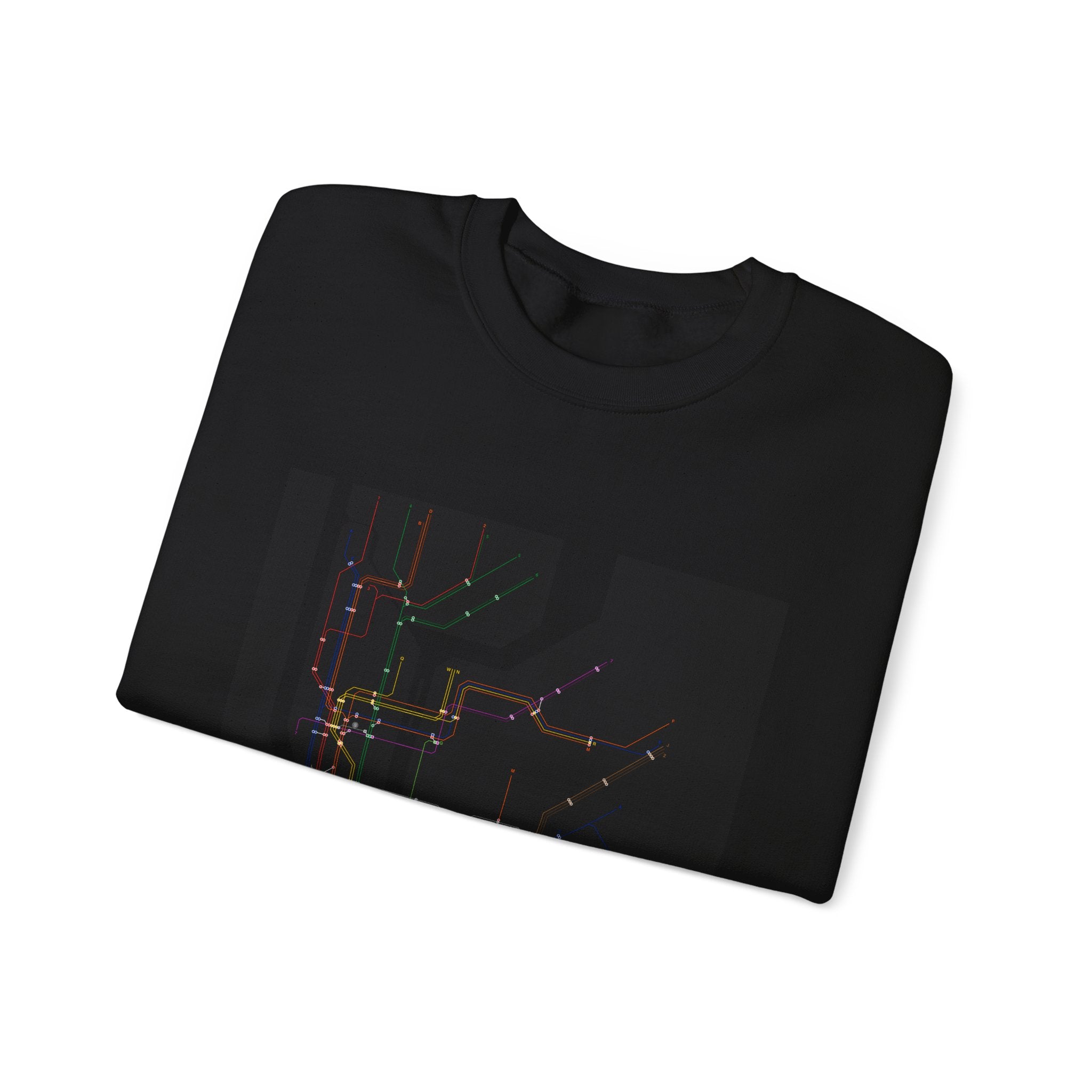 NYC MTA Subway Map Crewneck Sweatshirt — “I Love MTA” Transit Graphic