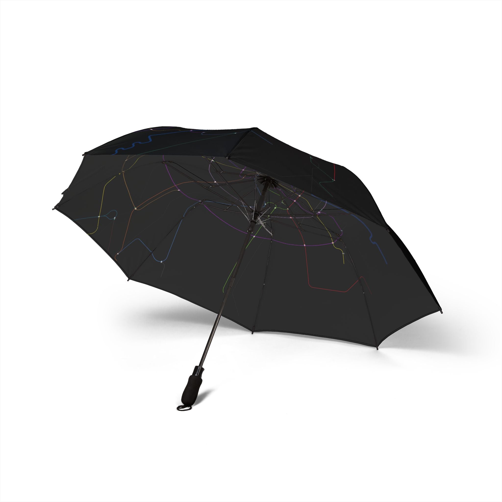 Delhi Metro Line Map 2030 Umbrella — Semi-Automatic Foldable Umbrella