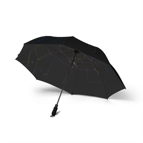Delhi Metro Line Map 2030 Umbrella — Semi-Automatic Foldable Umbrella