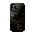 New York City MTA Subway Lines Phone Case — Neon Transit Map Protective Case
