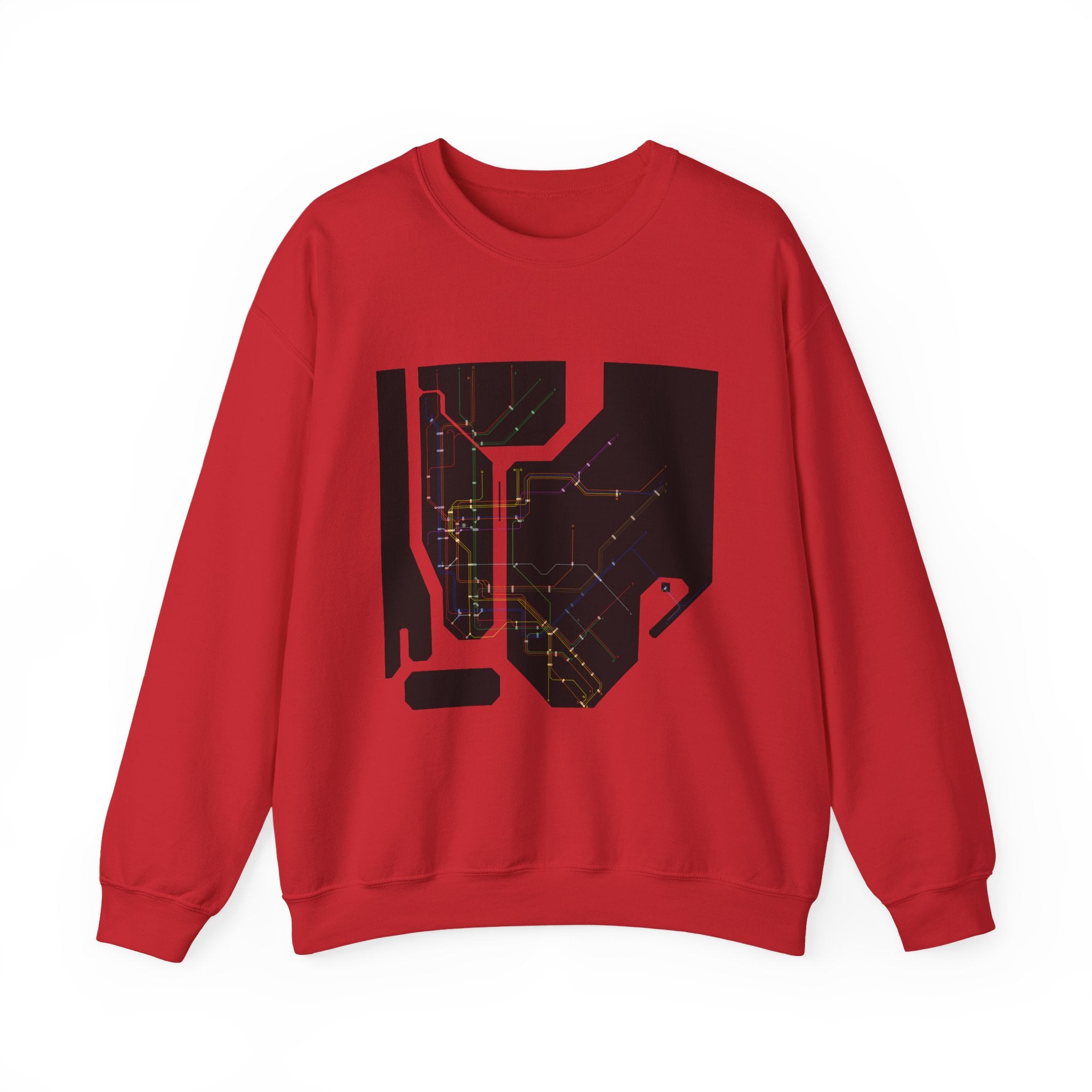 NYC MTA Subway Map Crewneck Sweatshirt — “I Love MTA” Transit Graphic