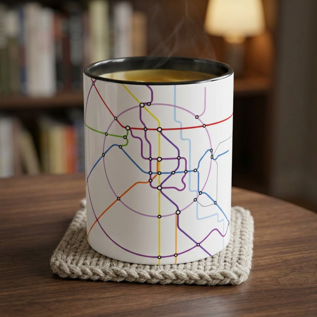 Delhi Metro Map Coffee Mug – 11/15oz