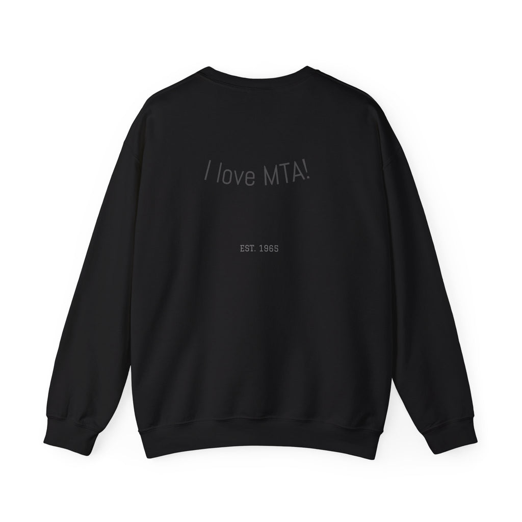 NYC MTA Subway Map Crewneck Sweatshirt — “I Love MTA” Transit Graphic