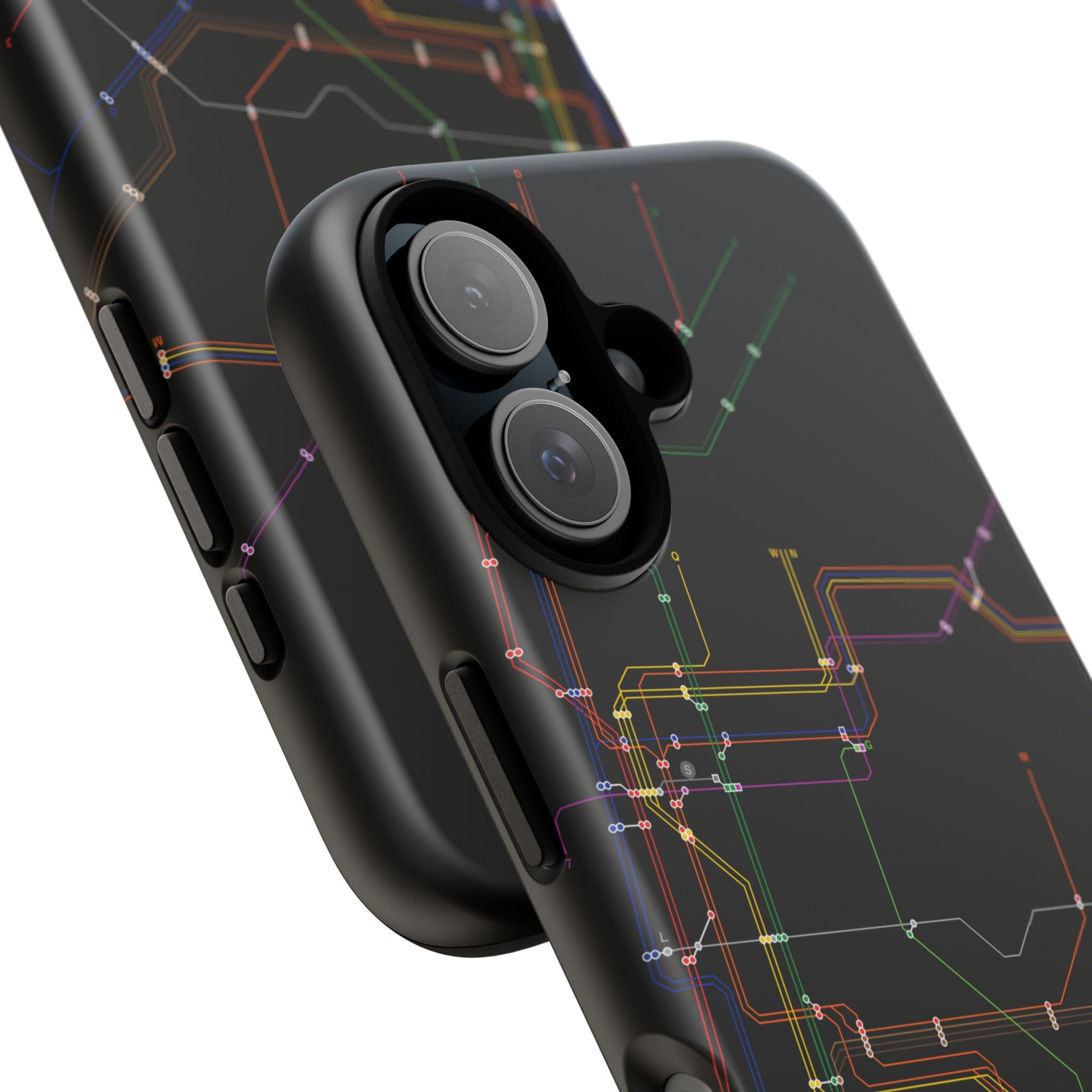 New York City MTA Subway Lines Phone Case — Neon Transit Map Protective Case