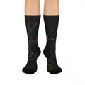 New York City MTA Subway Crew Socks — Black Knee-High Socks