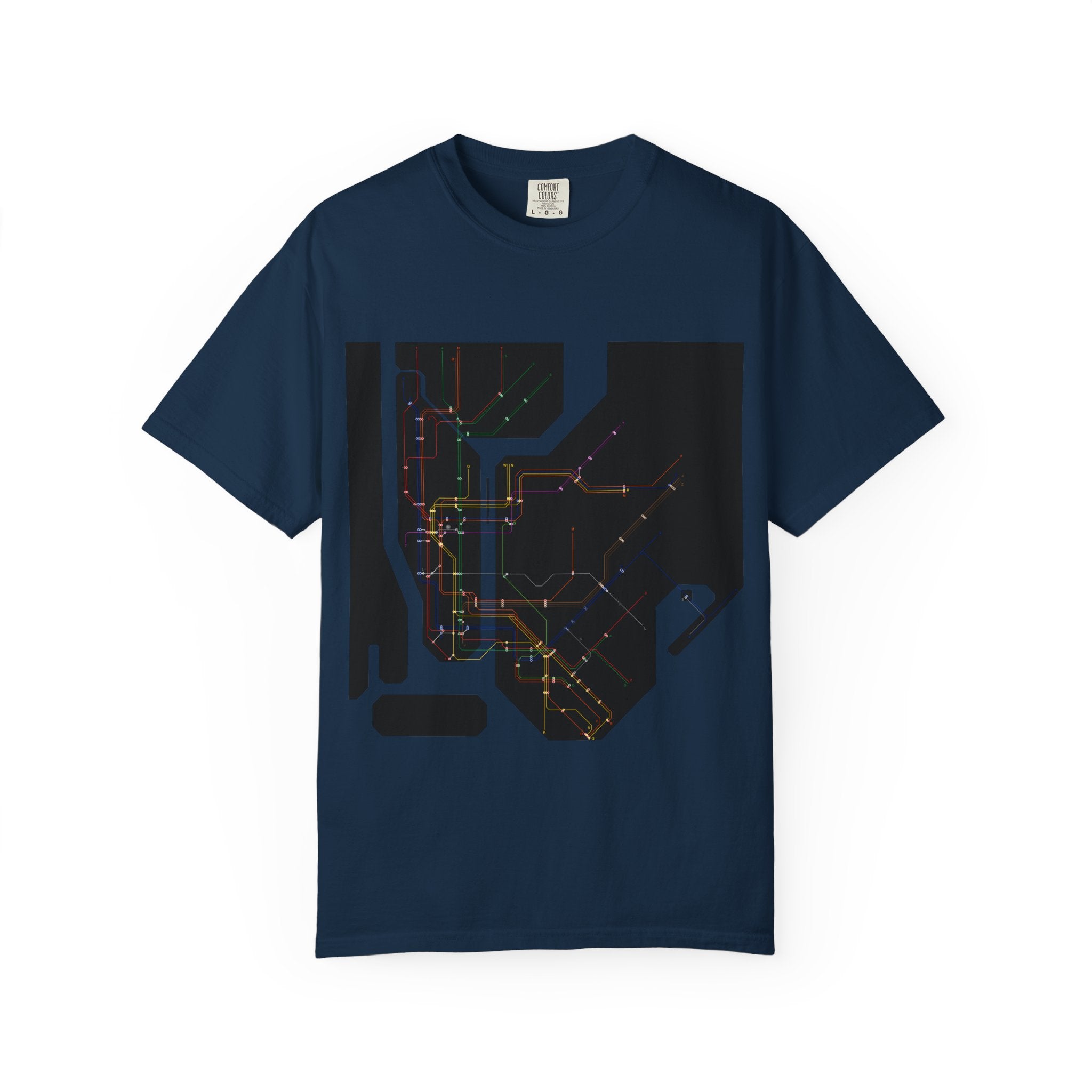 New York City MTA Subway Map T-Shirt — City Transit Route Graphic Tee