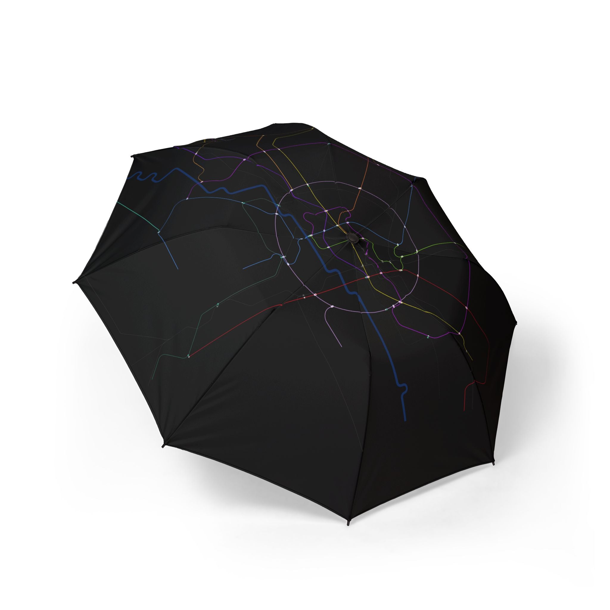 Delhi Metro Line Map 2030 Umbrella — Semi-Automatic Foldable Umbrella