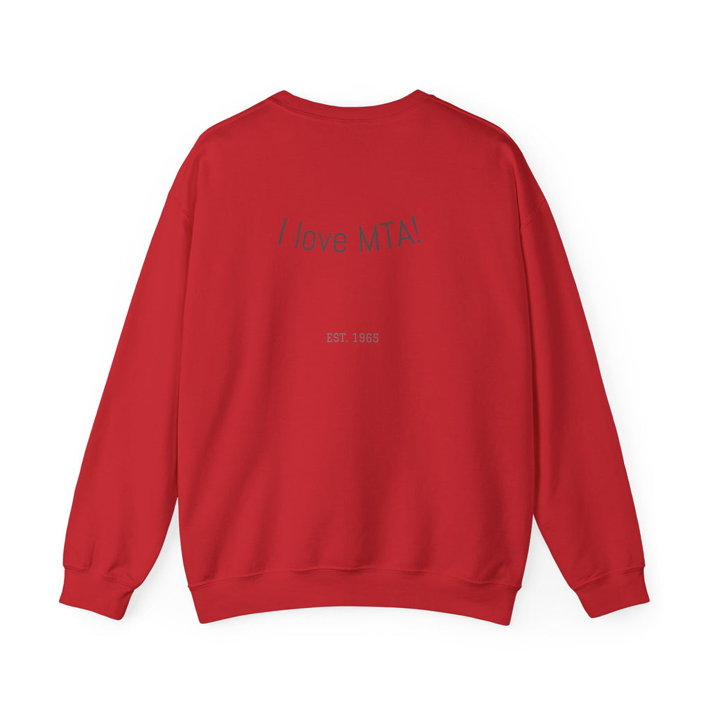 NYC MTA Subway Map Crewneck Sweatshirt — “I Love MTA” Transit Graphic