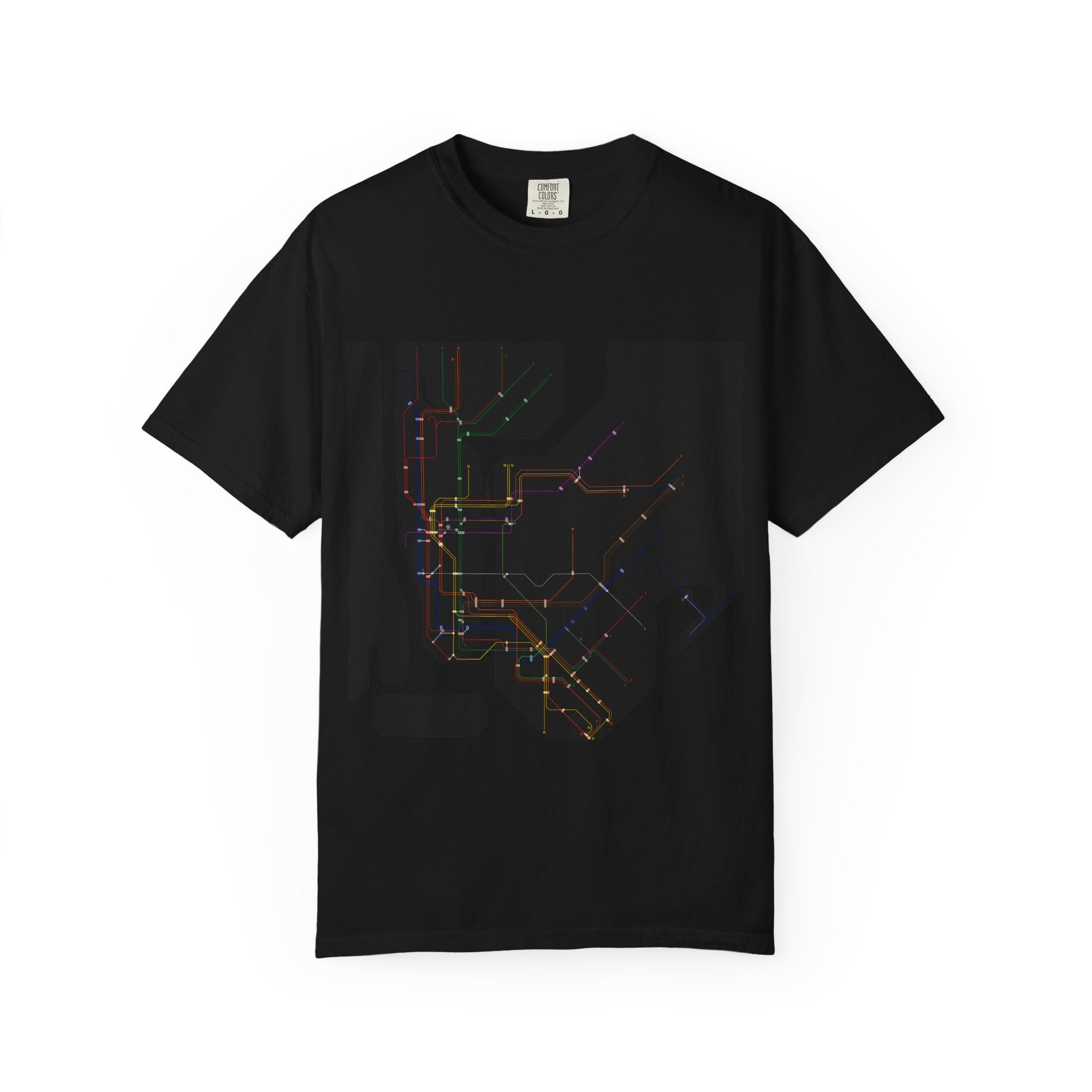 New York City MTA Subway Map T-Shirt — City Transit Route Graphic Tee