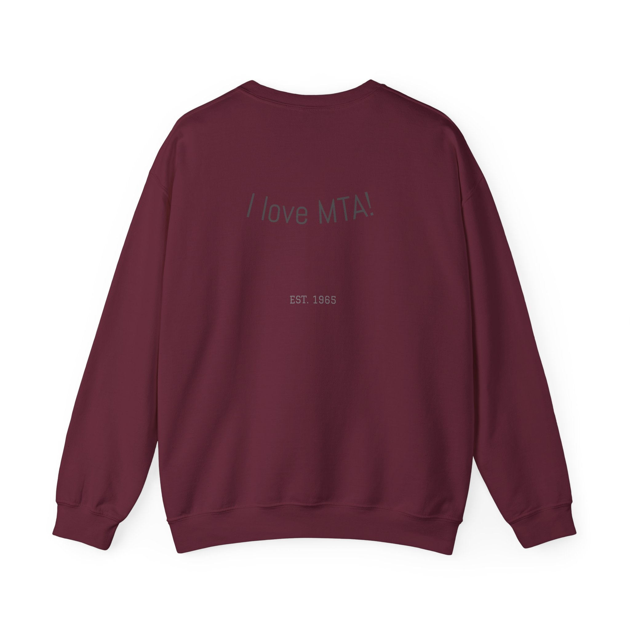 NYC MTA Subway Map Crewneck Sweatshirt — “I Love MTA” Transit Graphic