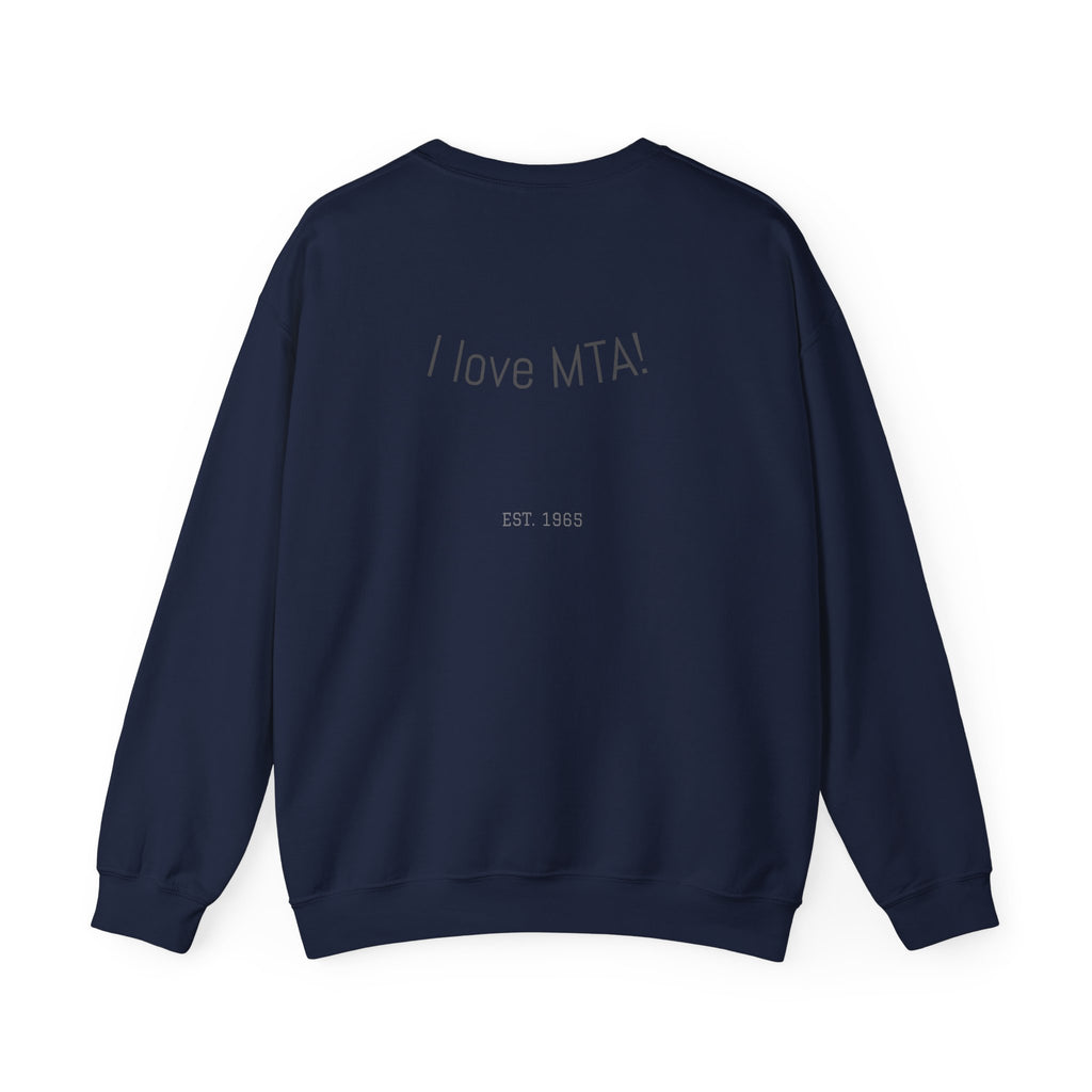 NYC MTA Subway Map Crewneck Sweatshirt — “I Love MTA” Transit Graphic