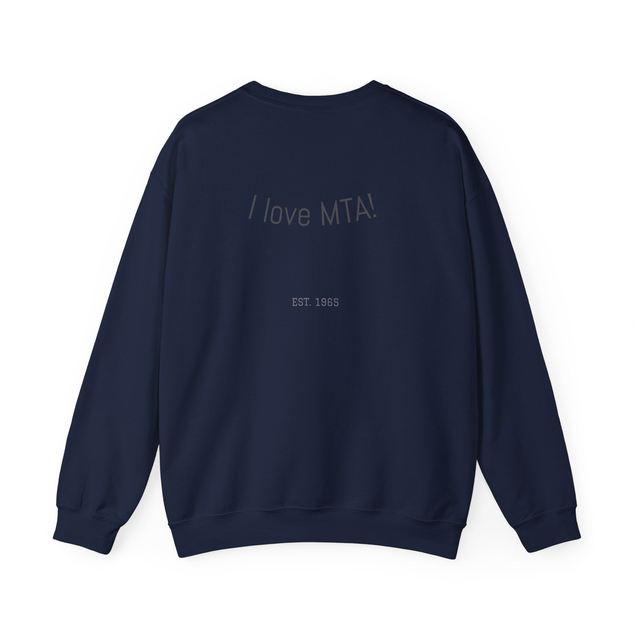 NYC MTA Subway Map Crewneck Sweatshirt — “I Love MTA” Transit Graphic