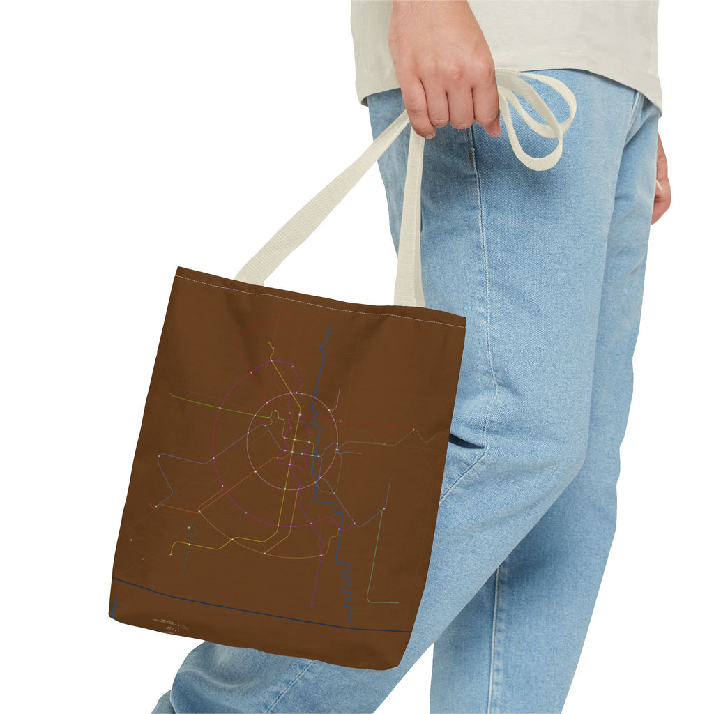 Delhi Metro Subway Map Tote Bag